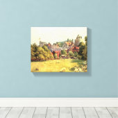 Windor Castle from the Fields, Berkshire, Engeland Canvas Afdruk (Insitu (Houten vloer))