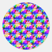 Window Butterfly stereogram Ronde Sticker (Voorkant)