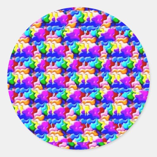 Window Butterfly stereogram Ronde Sticker (Voorkant)