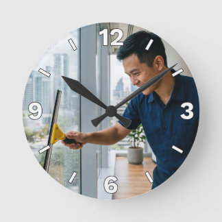 Window Cleaner Office Decor Ronde Klok