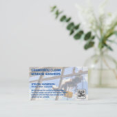 Window Cleaner op gebouw | Gebouw Kantoor Visitekaartje (Staand voorkant)