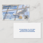 Window Cleaner op gebouw | Gebouw Kantoor Visitekaartje (Voorkant / Achterkant)