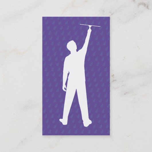 Window Cleaner Sillouette Visitekaartje (Voorkant)