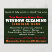 WINDOW CLEANING BUSINESS 4x5  PROMO Flyer (Achterkant)