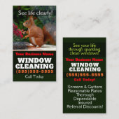 WINDOW CLEANING Business klantgerichte adverteren Visitekaartje (Voorkant / Achterkant)
