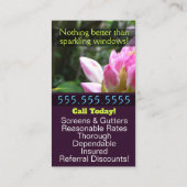 WINDOW CLEANING Business klantgerichte promotie Visitekaartje (Achterkant)