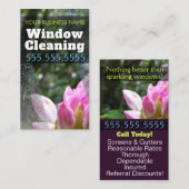 WINDOW CLEANING Business klantgerichte promotie Visitekaartje (Voorkant / Achterkant)