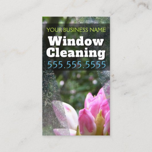 WINDOW CLEANING Business klantgerichte promotie Visitekaartje (Voorkant)