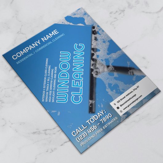 Window cleaning company flyer