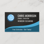 Window Cleaning QR Code Metallic Visitekaartje (Voorkant)