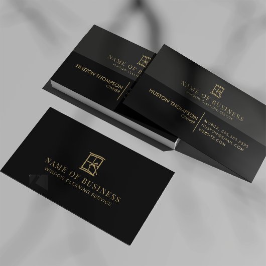 Window Cleaning Service Professional Logo Visitekaartje