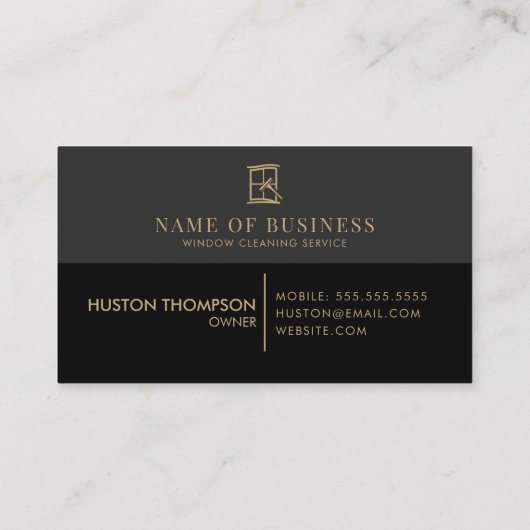 Window Cleaning Service Professional Logo Visitekaartje (Achterkant)