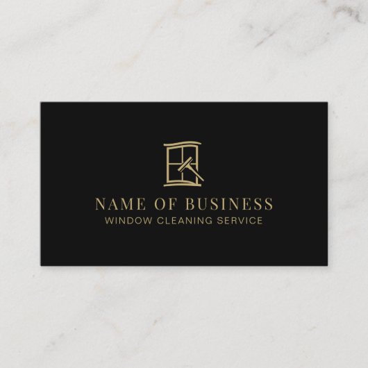 Window Cleaning Service Professional Logo Visitekaartje (Voorkant)