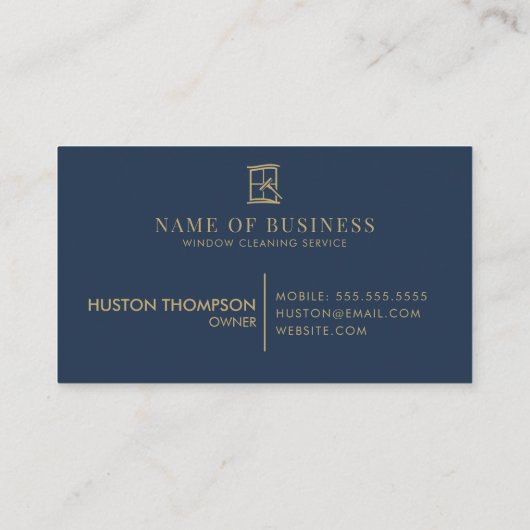 Window Cleaning Service Professional Logo Visitekaartje (Achterkant)