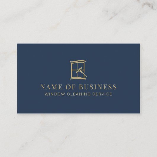 Window Cleaning Service Professional Logo Visitekaartje (Voorkant)
