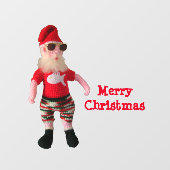 Window Cling - Beach Santa Raamsticker (Vel)