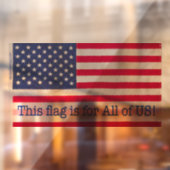 Window Cling - Deze vlag is voor ons allemaal! Raamsticker (Vel 2)