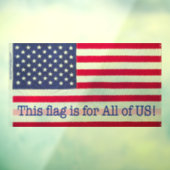 Window Cling - Deze vlag is voor ons allemaal! Raamsticker (Vel 3)