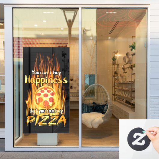 Window Cling for Pizza shop of voedselshop Raamsticker (Winkelraam)