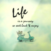 Window Cling - Frans Scooter Life is een reis Raamsticker (Vel 3)