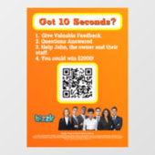 Window Cling Raamsticker (Vel)