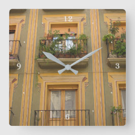 Window Espana Photo Square Wall klok