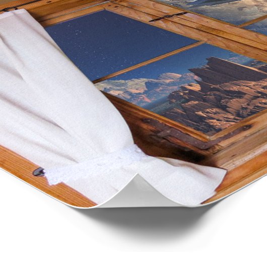 Window Faux Uitzicht Fantasy World Planet Alien Sp Poster (Hoek)