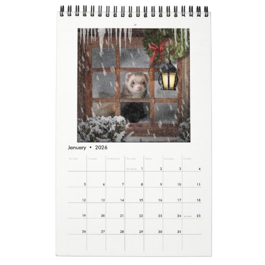 Window Ferret Calendar Kalender (Jan 2026)