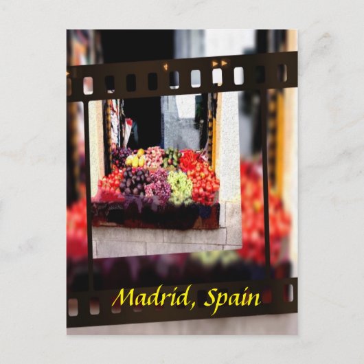 Window Fruit Market - Madrid, Spanje Briefkaart (Voorkant)