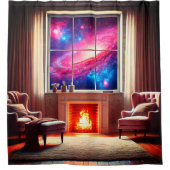 Window Galaxy Uitzicht Douchegordijn (Voorkant)