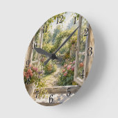Window & Garden Wall Clock — Charming Nature Desig Ronde Klok (Hoek)