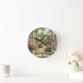 Window & Garden Wall Clock — Charming Nature Desig Ronde Klok (Huis)
