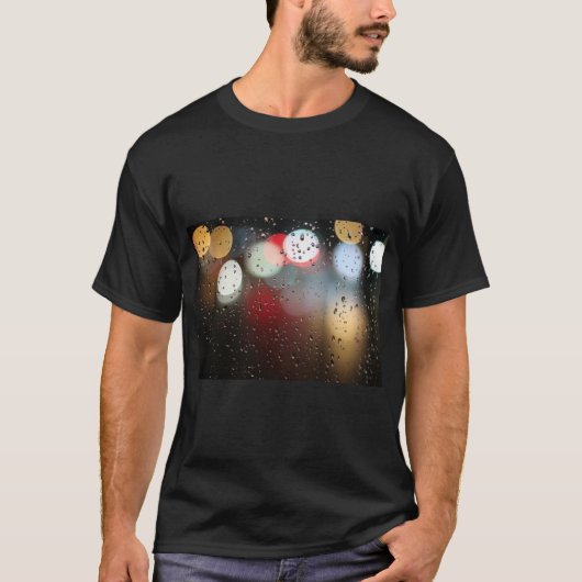 Window Glass Water Print T-shirt (Voorkant)