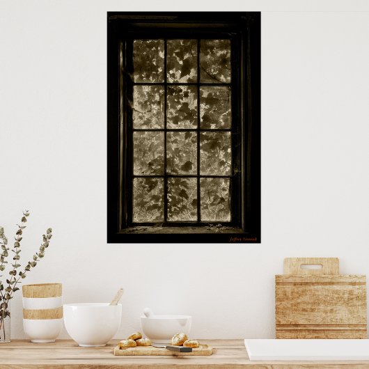 Window Ivy Sepia, Jeffrey Sinnock Poster (Keuken)
