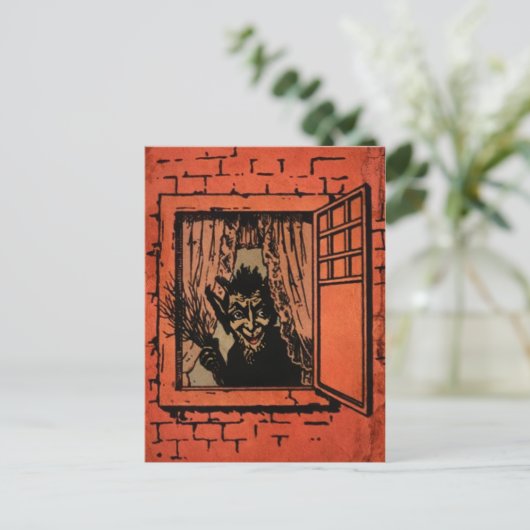Window Krampus Briefkaart (Staand voorkant)