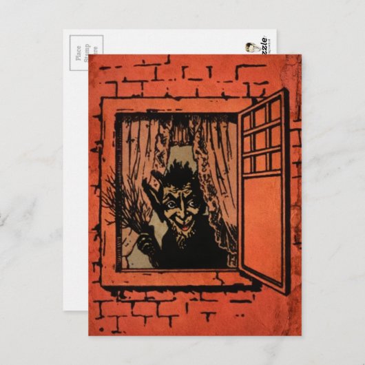 Window Krampus Briefkaart (Voorkant / Achterkant)