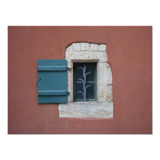Window, Laufenburg, Zwitserland Foto Afdruk (Voorkant)