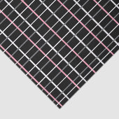 Window Pane Print in Black and White with Pink Tissuepapier (Detail)