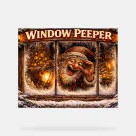 Window Peeper Icelandic Yule Lad art Acryl Bord