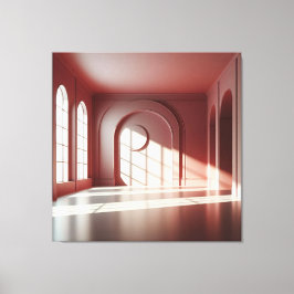 Window Room with Shadow Structure Canvas Afdruk