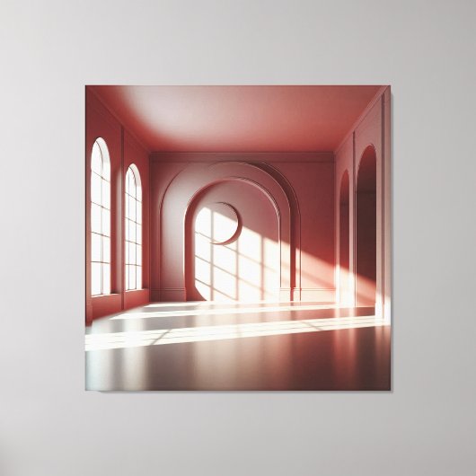 Window Room with Shadow Structure Canvas Afdruk (Voorkant)