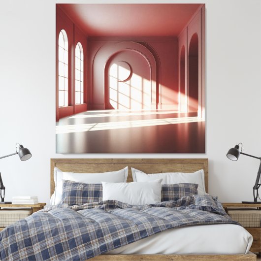 Window Room with Shadow Structure Canvas Afdruk (Insitu (Slaapkamer))