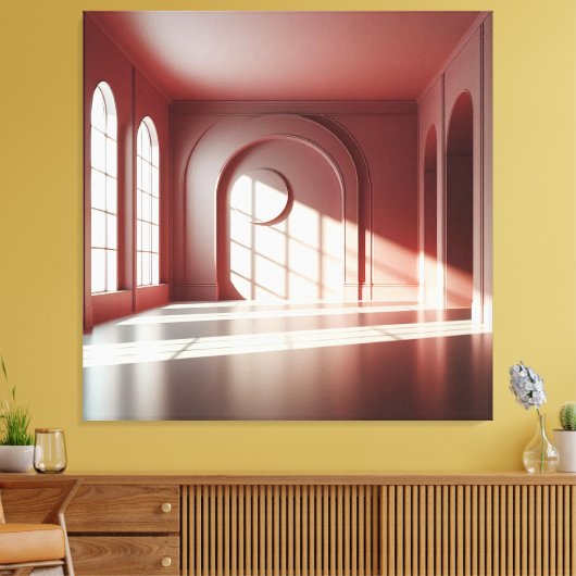 Window Room with Shadow Structure Canvas Afdruk (Insitu (Woonkamer))