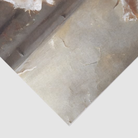 Window Roses in Blush Decoupage Tissuepapier (Detail)