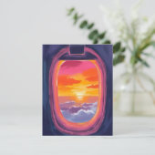 Window Seat Sunset Vliegtuig Reizen Schilderen Kaa (Staand voorkant)