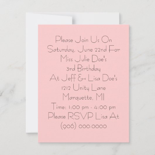 Window Seat Teddy Bear  Roze Invitaties Kaart (Achterkant)