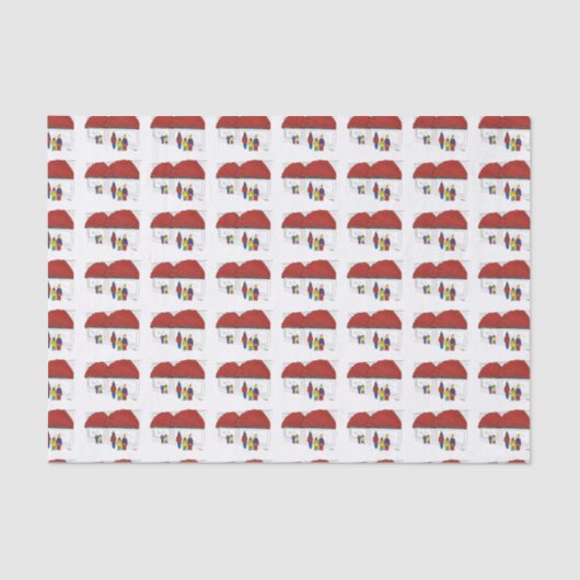 Window Shoping met Kerstmis NYC New York City Tissuepapier (Voorkant)