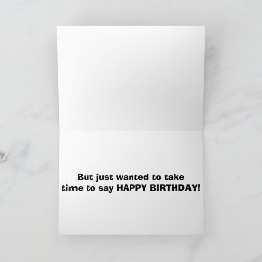 WINDOW SHOPPA "AKITA" ZEGT DAT HET BIRTHDAY IS KAART (Binnen)