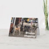 WINDOW SHOPPA "AKITA" ZEGT DAT HET BIRTHDAY IS KAART (Voorkant)