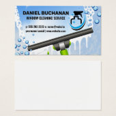 Window Squeegee | Zeepbellen | Spuitfles Visitekaartje (Voorkant /achterkant)